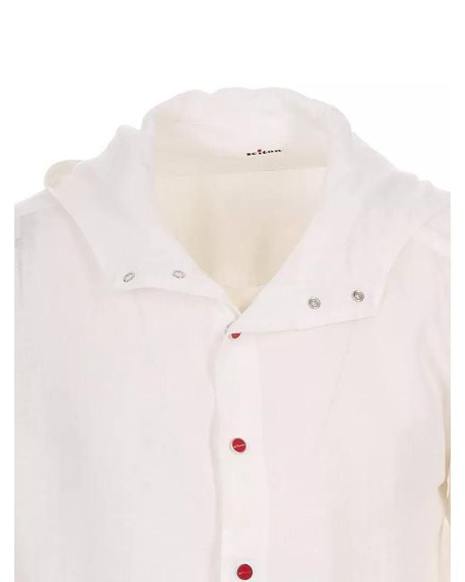Kiton White Hooded Jacket for men