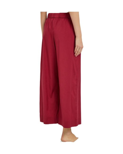 Max Mara Red Wide-Leg Trousers