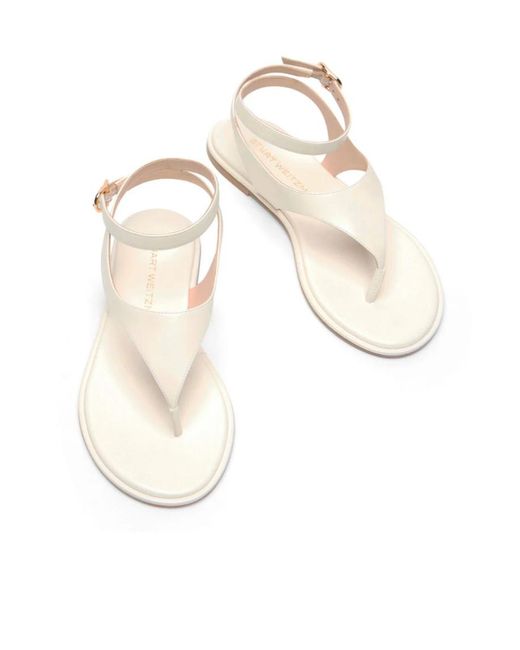 Stuart Weitzman White Marley Sandal