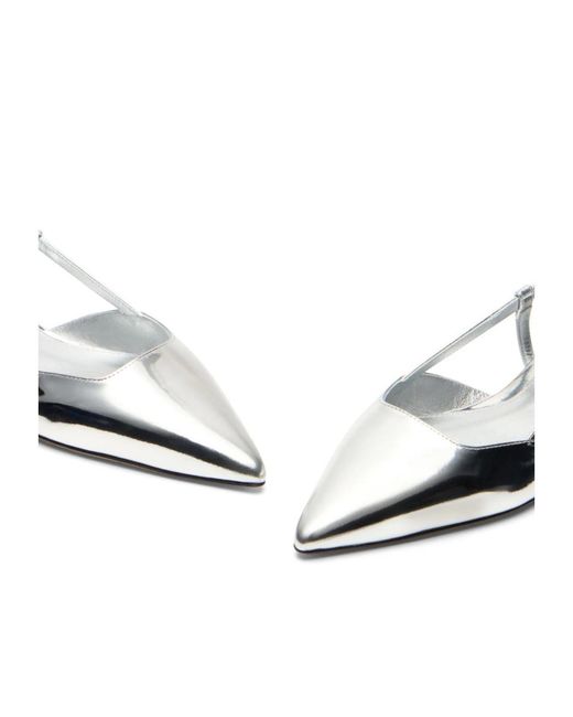 Stuart Weitzman White Vinnie Slingback