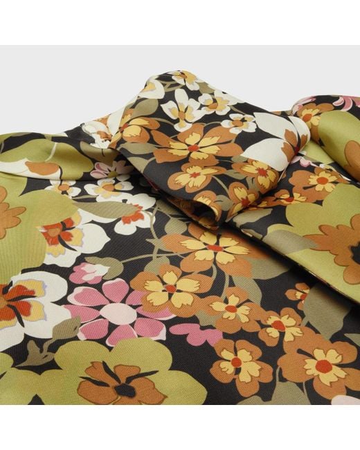 Céline Multicolor Lavalliere Blouse With Bow