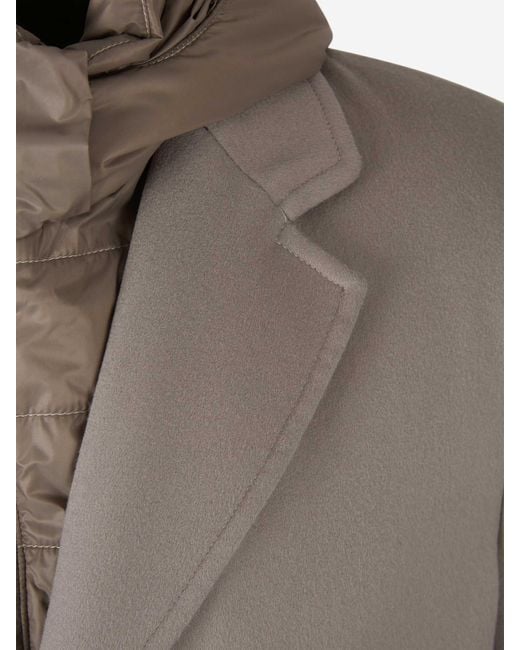 KIRED Gray Removable Hood Padded Coat for men