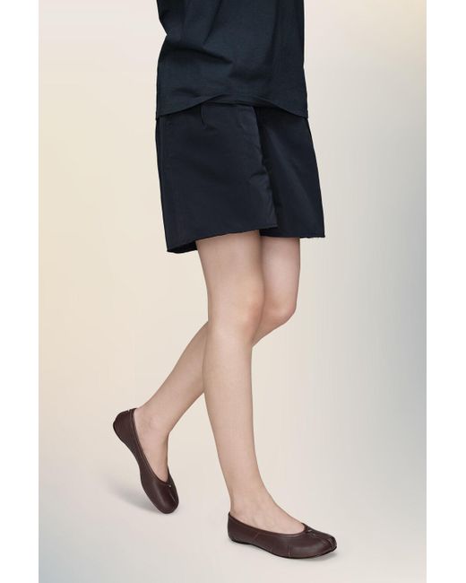 Maison Margiela Brown Tabi Toe Slip-On Ballerina Shoes