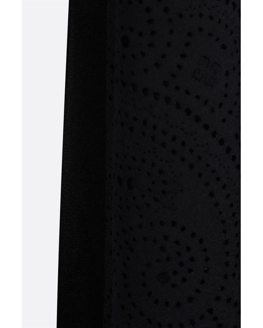 Givenchy Black One-Shoulder Laser-Cut Top