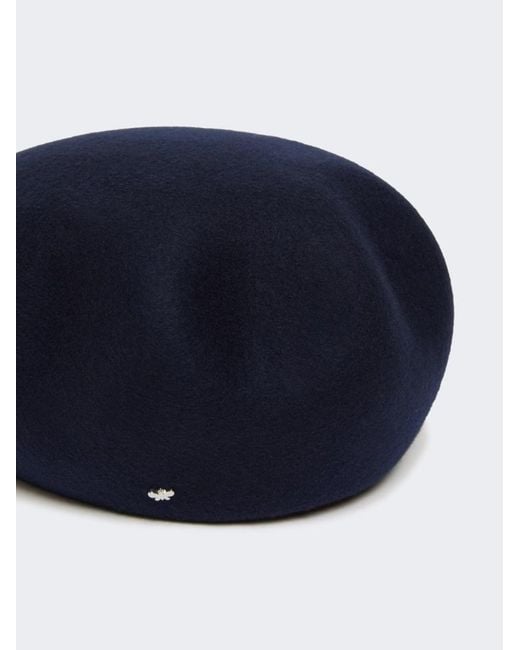 Weekend by Maxmara Blue Wool Beret