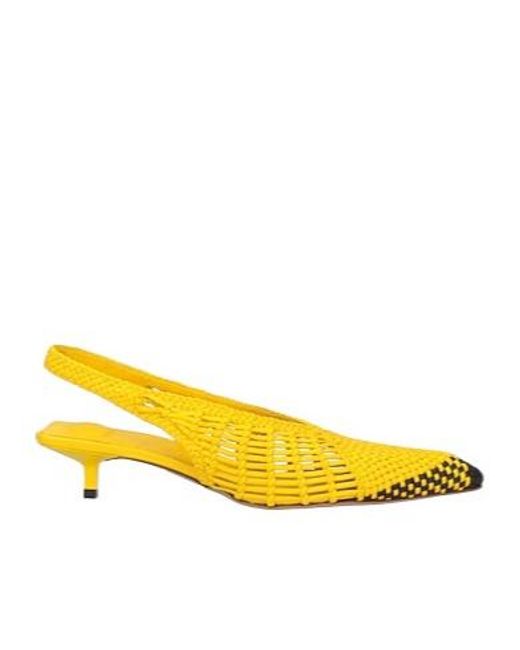 Jacquemus Yellow Slingback Pumps