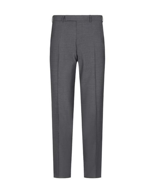 Zegna Gray High Performance Tailored Wool Trousers for men