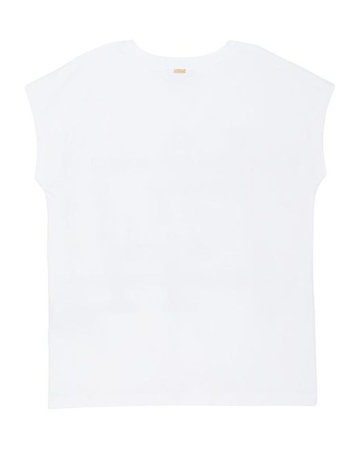 Herno White Logo Printed Crewneck T-Shirt