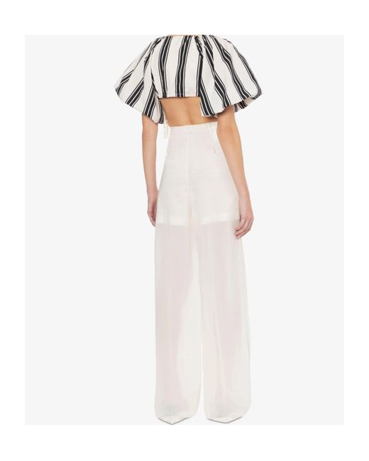 Philosophy Di Lorenzo Serafini White High Waist Pants