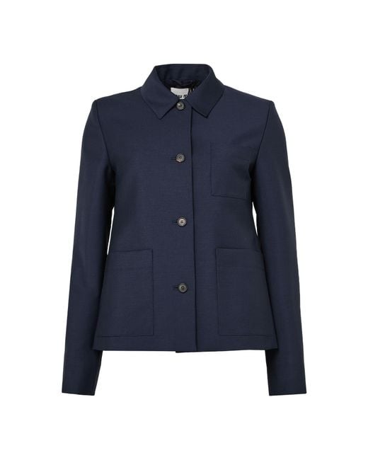 Miu Miu Blue Straight Jacket