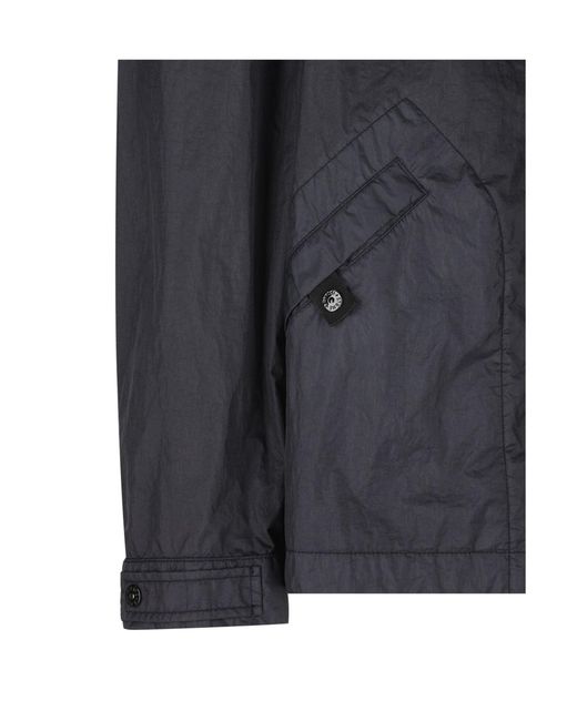 Stone Island Blue Compass Patch Hooded Jacket for men