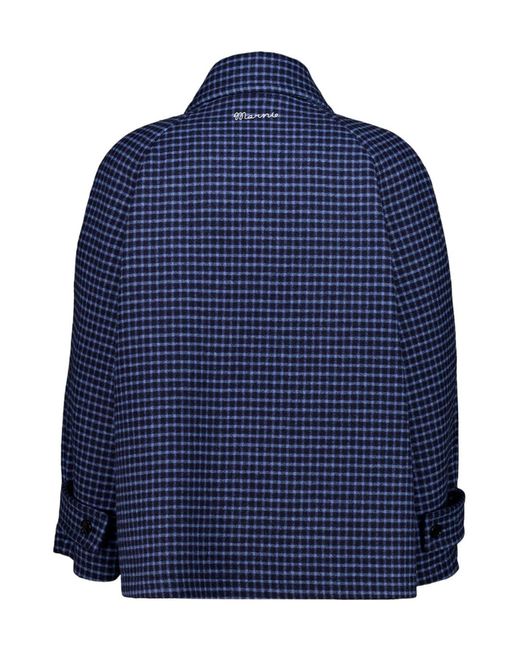 Marni Blue Buttoned Checked Jacket for men