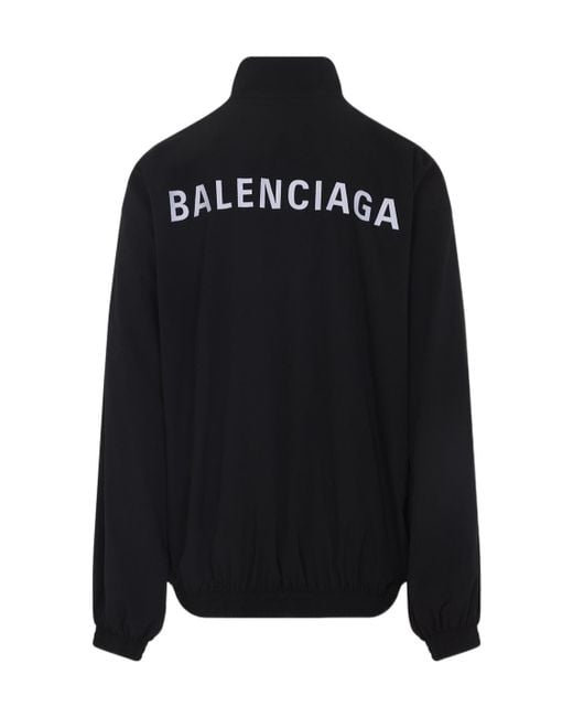 Balenciaga Black High Neck Zip-Up Jacket for men