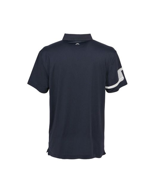 J.Lindeberg Blue Short-Sleeved Polo Shirt for men