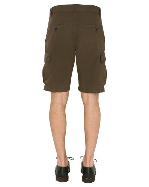 Aspesi Natural Cargo Bermuda Shorts for men