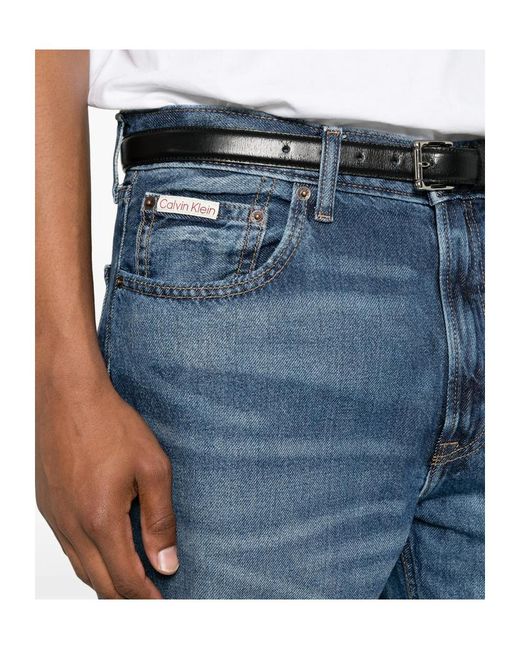 Calvin Klein Blue Belt Loop Jeans for men