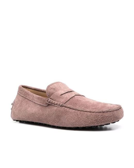 Tod's Pink Gommino Logo Loafers for men