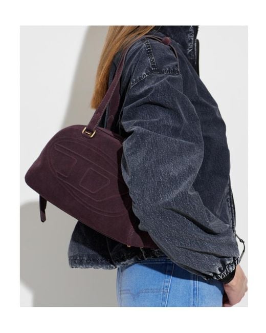 DIESEL Purple Oval D 1Dr Dome Shoulder Bag for men