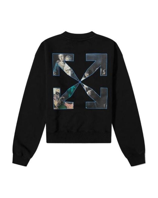 Off-White c/o Virgil Abloh Black Caravaggio Painting Long-Sleeve Sweatshirt for men