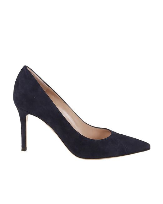 Gianvito Rossi Blue Hit Pointed High-Heeled Shoes