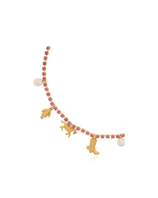 Marni Metallic Charm Detailed Necklace