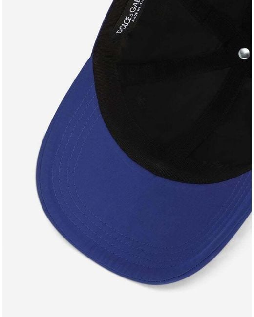Dolce & Gabbana Blue Logo Plaque Baseball Cap for men