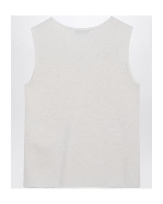 Max Mara White Sleeveless Vest