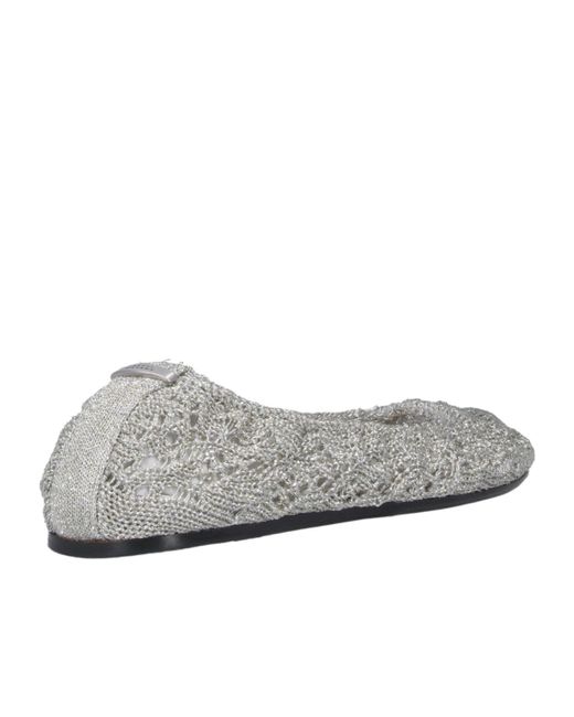 Isabel Marant White Belna Round-Toe Ballet Flats