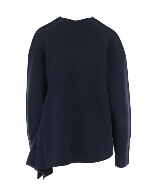 Carven Blue Long-Sleeved Sweater