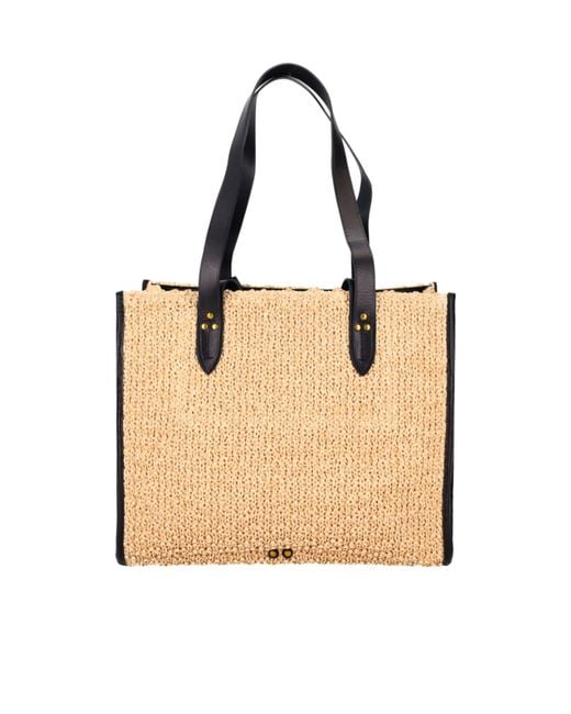 Jérôme Dreyfuss Natural Medium Leon Woven Tote Bag
