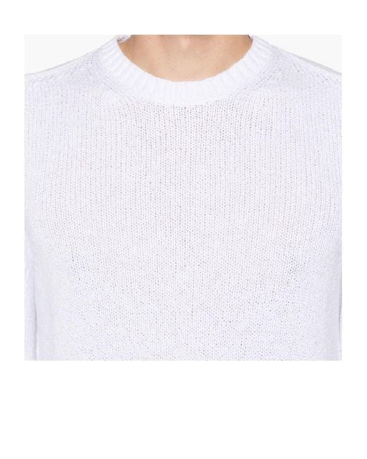 Drumohr White Cotton Sweater for men