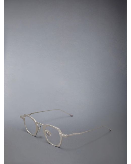 Thom Browne Gray Eyewear Square Frame Glasses for men