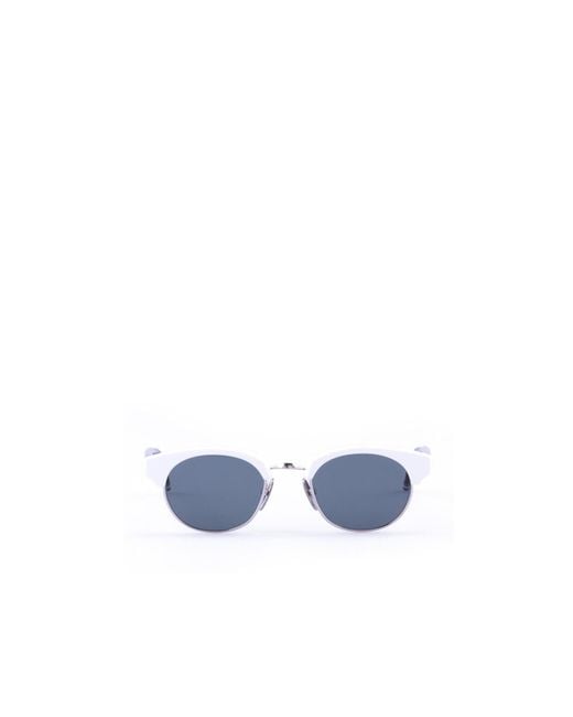Thom Browne Blue Eyewear Oval Frame Sunglasses for men