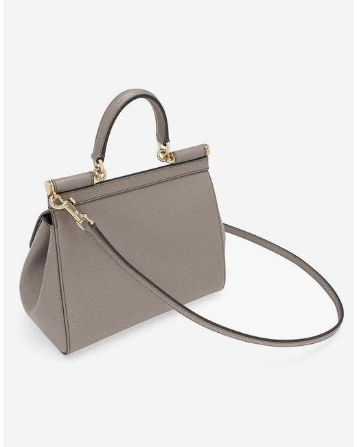 Dolce & Gabbana Gray Small Sicily Handbag