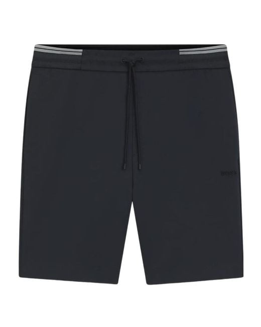 Boss Black Drawstring Track Shorts for men