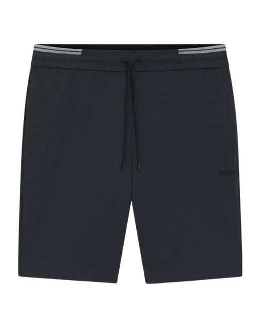 Boss Black Drawstring Track Shorts for men