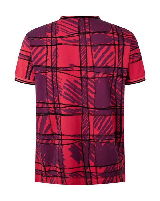Vivienne Westwood Red Printed Short-Sleeve Polo Shirt for men