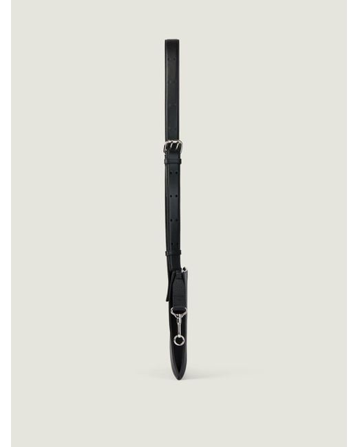 Givenchy Black Flat-Leather Messenger Bag for men