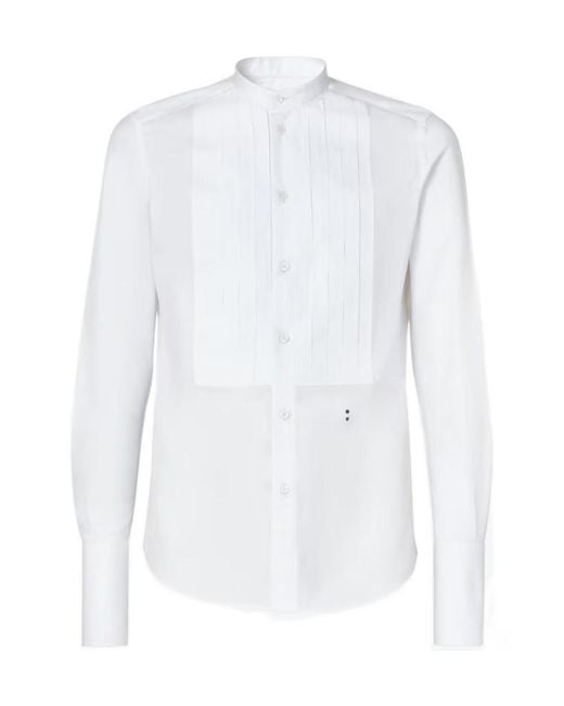 Fendi White Poplin Shirt for men