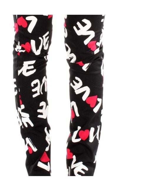 Moschino Black Printed Jeans
