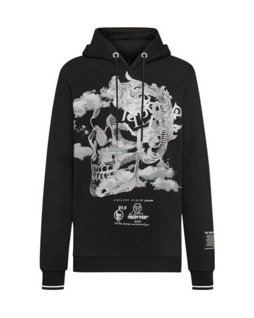 Philipp Plein Black Printed Sweater for men