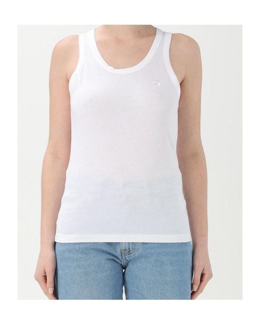 Coperni White Logo Detailed Sleeveless Tank Top