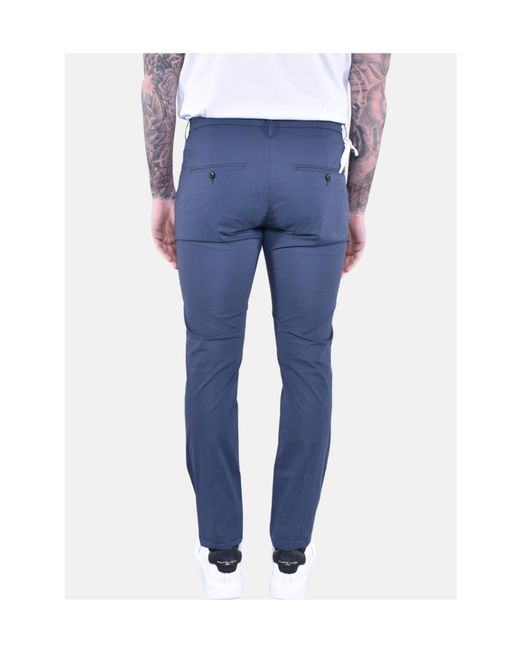 Dondup Blue Belt Loops Slacks for men