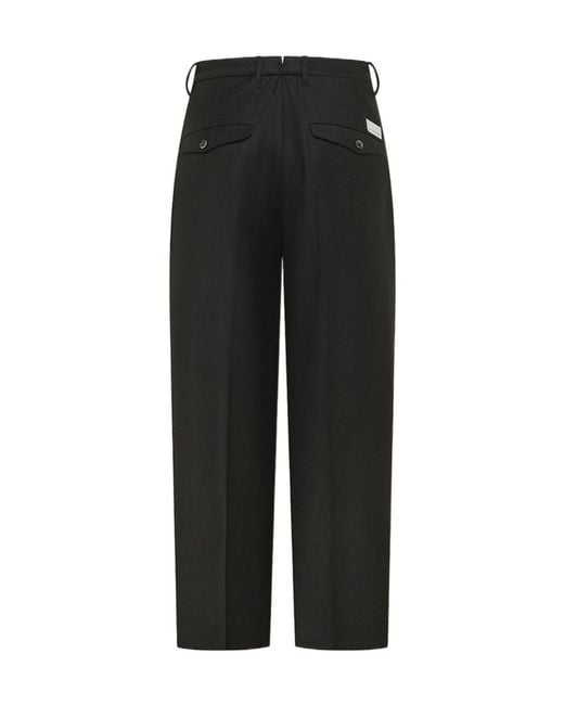 Nine:inthe:morning Black Casual Trousers With Belt Loops for men