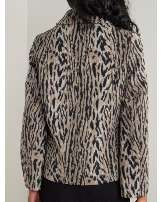 Rixo Gray Leopard Print Jacket