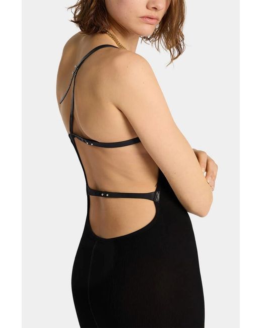 DSquared² Black Chic Night Mini Jersey Dress