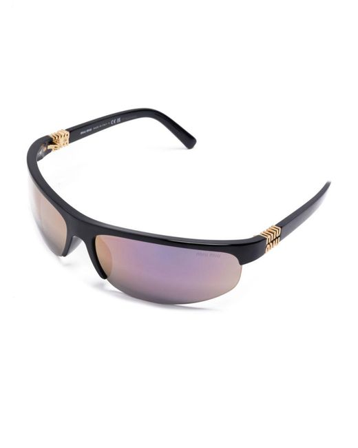 Miu Miu Purple Logo Sunglasses