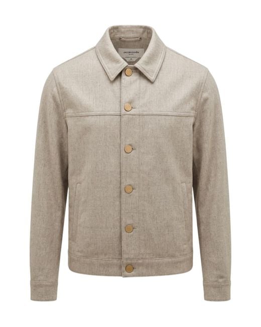 Jacob Cohen Gray Casual Shirt-Style Jacket for men
