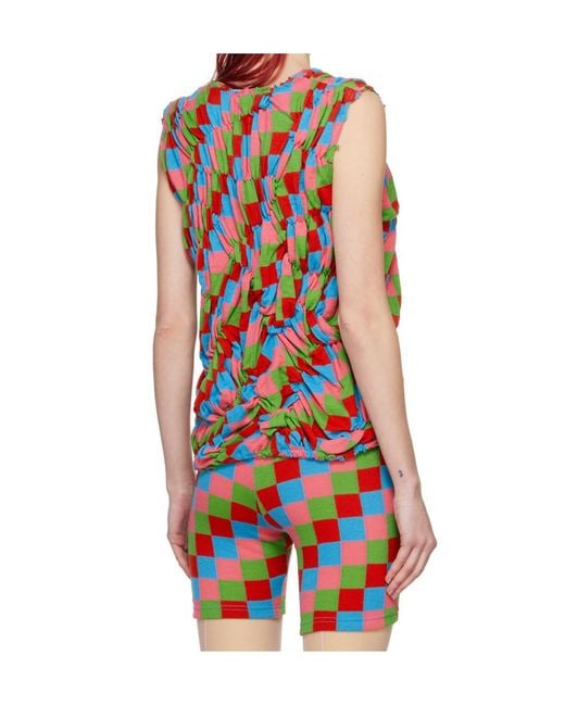 Comme des Garçons Red Pleated Vest