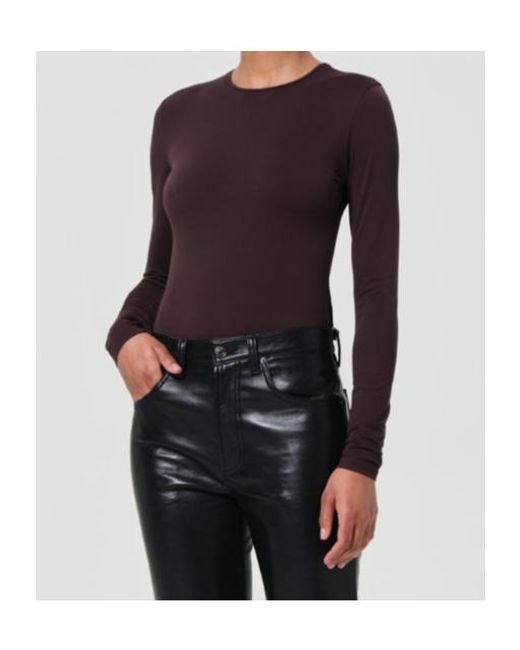 Agolde Purple Aura Long Sleeve Bodysuit